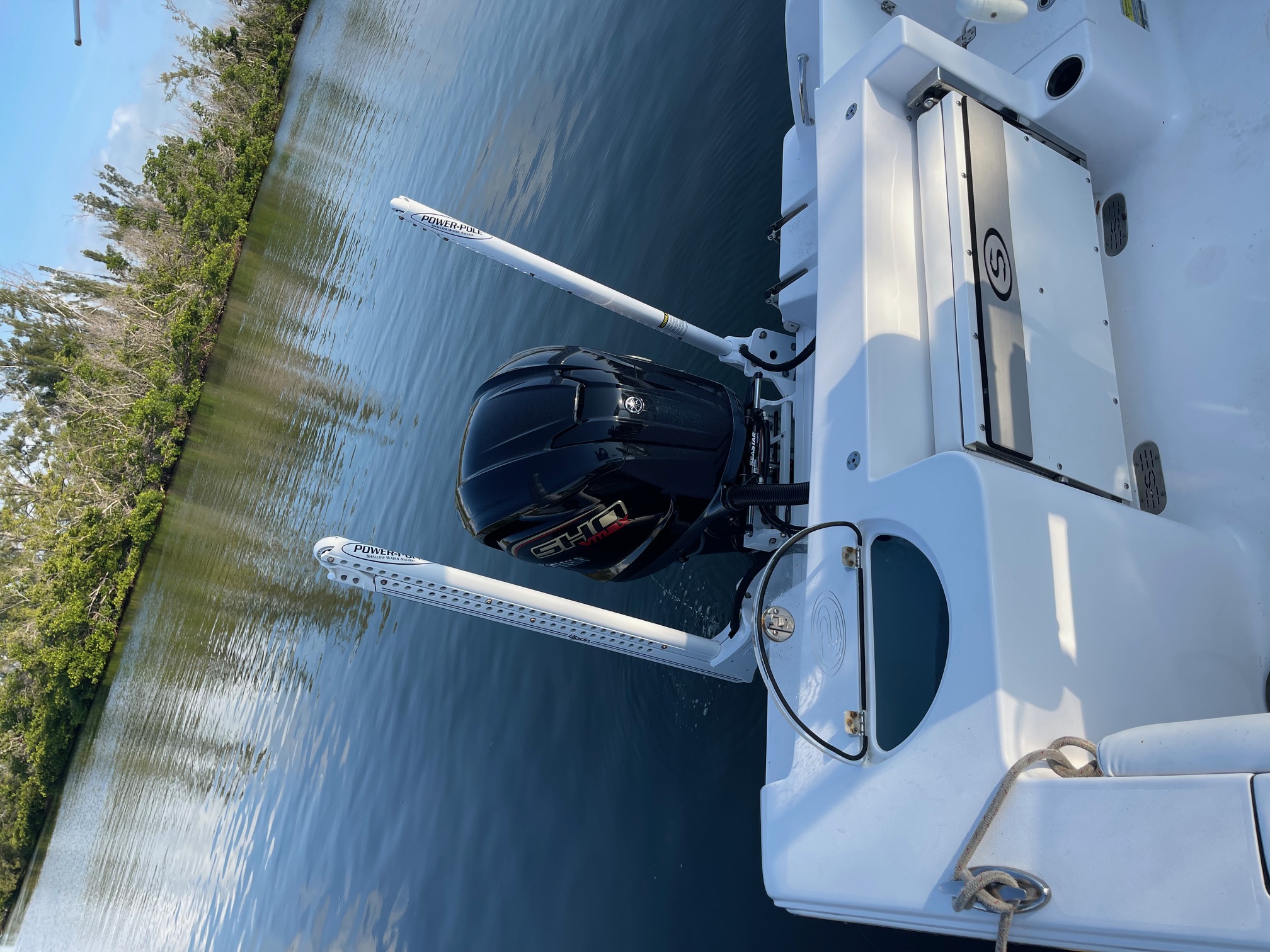 Power Poles for anchoring in shallows